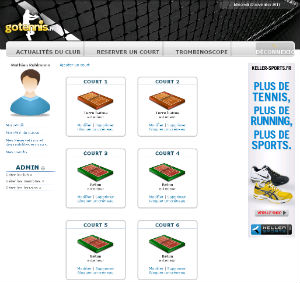 Administrer les courts du club